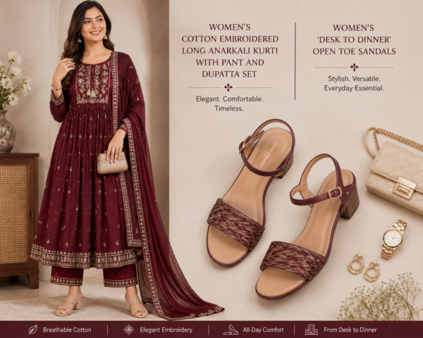 Elegant Maroon Matching Set for Women